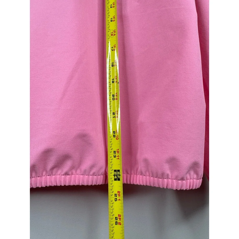 Under Armour Womens Pink Orange Colorblock Half Zip Pullover Windbreaker Jacket